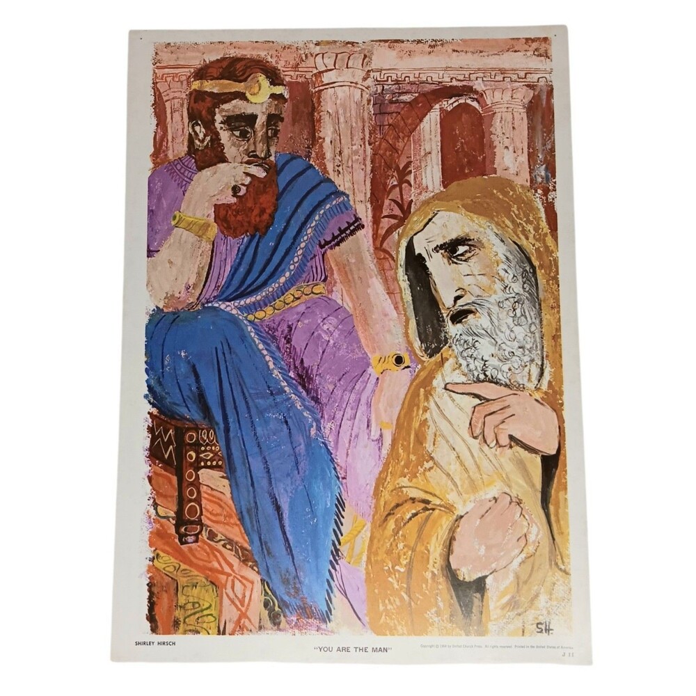You Are The Man Poster By Shirley Hirsch United Church Press 17x12 Vintage 1964